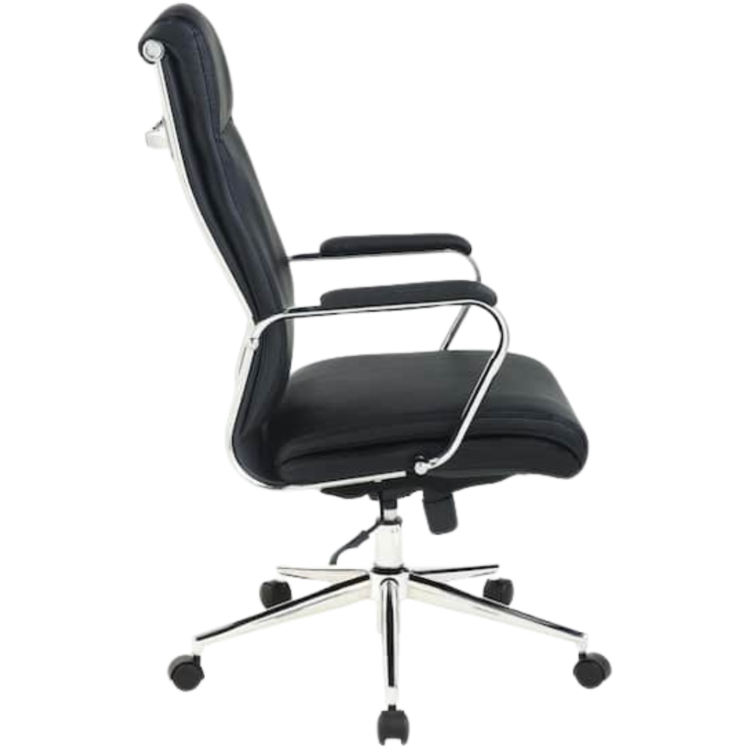 Office Star Pro-Line II Antimicrobial Dillon Black Executive Office Chair - Black