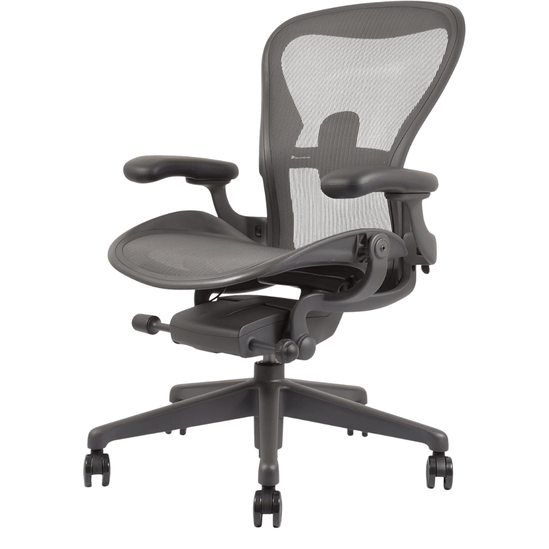 Herman Miller Aeron Remastered Semi Adjustable Office Chair (Graphite/Graphite) - Size B - Best Deal Office, TV, & Apple StoreLas_Vegas