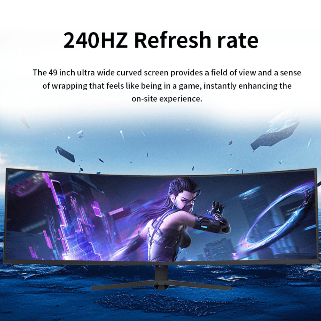 Overwatch Halo Prime 49" 5K Ultra Wide Curved Gaming Monitor 5120x1440 240Hz (HP49 - 5K240CR - A1) - Best Deal Office, TV, & Apple StoreLas_Vegas