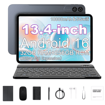 13.4" Android 16 Tablet PC – 6GB RAM + 256GB Storage – T620 Octa Core – 1920×1200 FHD – Keyboard + Pen Bundle - Best Deal Office, TV, & Apple StoreLas_Vegas
