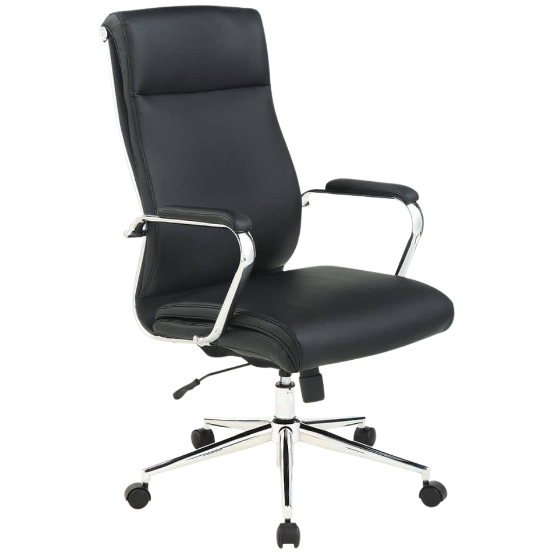 Office Star Pro-Line II Antimicrobial Dillon Black Executive Office Chair - Black