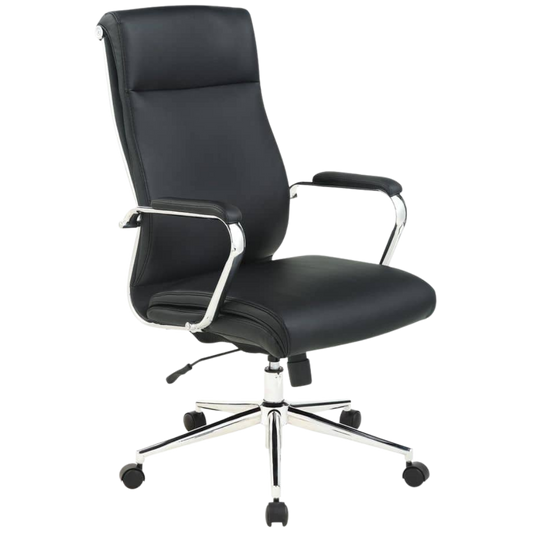 Office Star Pro-Line II Antimicrobial Dillon Black Executive Office Chair - Black