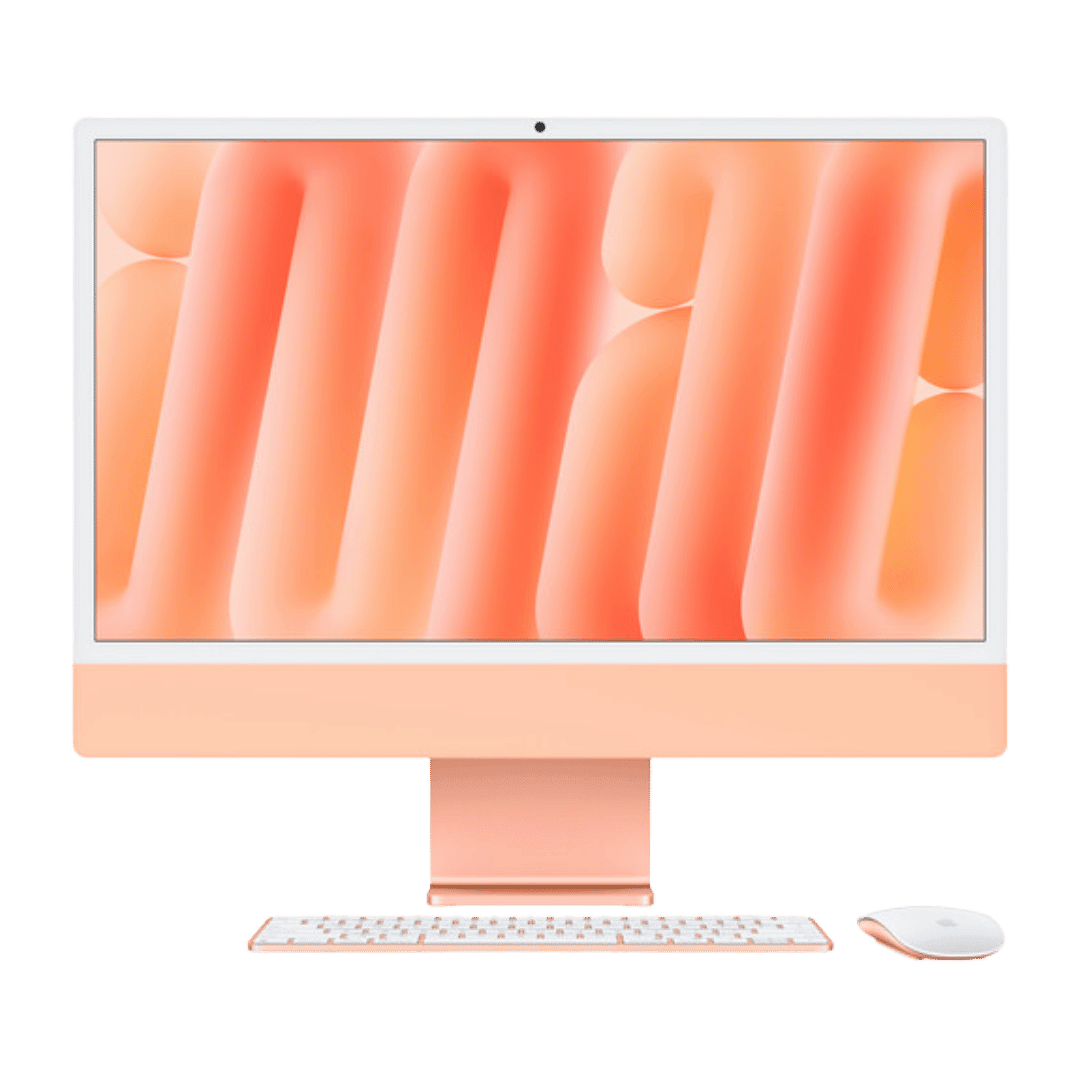 Apple iMac 5K Retina 24 inch -Apple M4 10-core and 10-core GPU - 16GB RAM - 256GB SSD (2024) - Orange - Best Deal Office, TV, & Apple StoreLas_Vegas