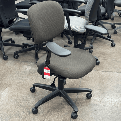 Haworth Improv Ergonomic Office Chair Adjustable Arms (Brown Plaid/ Black Frame) - Best Deal Office, TV, & Apple StoreLas_Vegas
