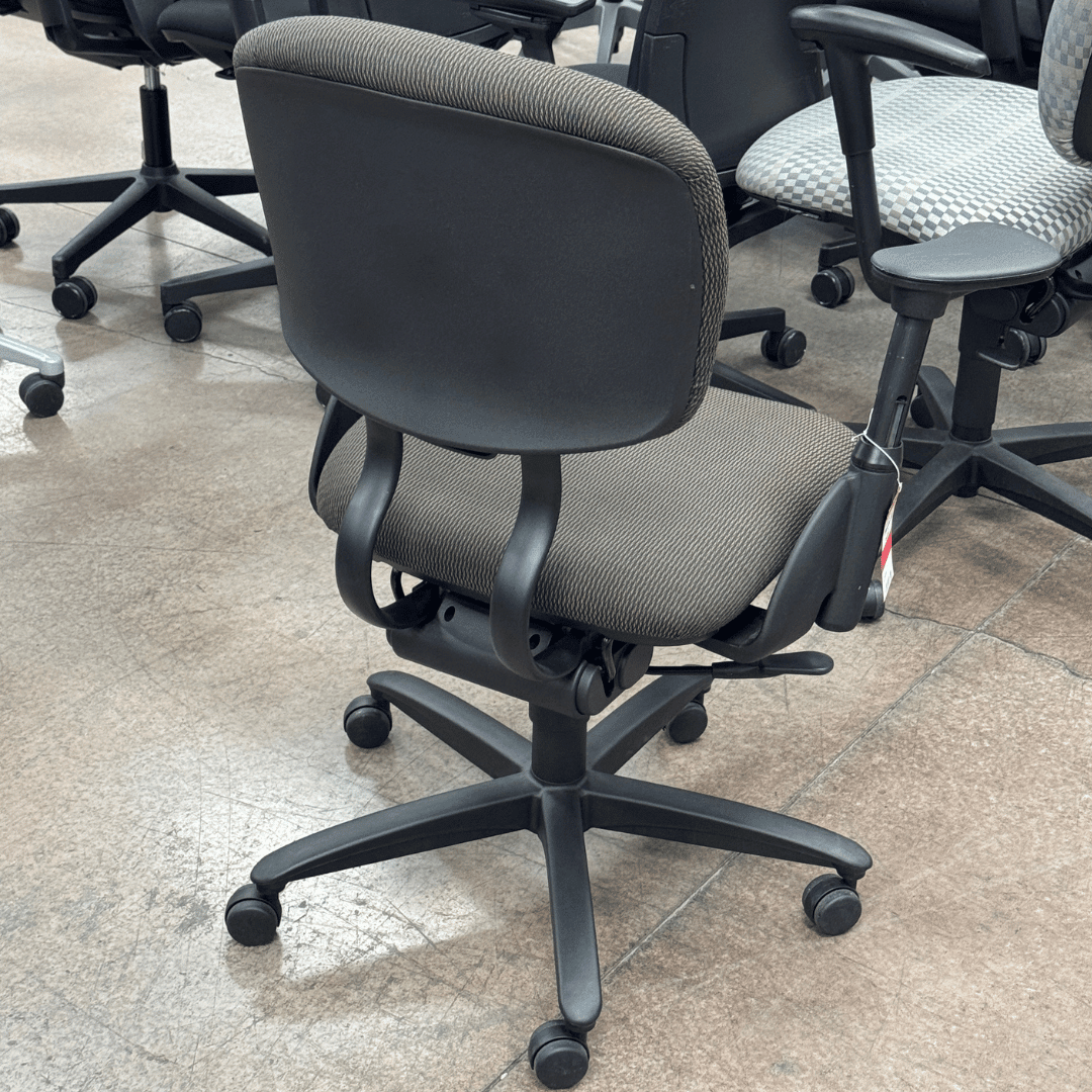 Haworth Improv Ergonomic Office Chair Adjustable Arms (Brown Plaid/ Black Frame) - Best Deal Office, TV, & Apple StoreLas_Vegas