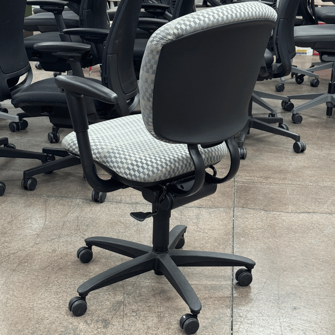 Haworth Improv Ergonomic Office Chair (Dark Gray Checkered Plaid/ Black Frame) - Best Deal Office, TV, & Apple StoreLas_Vegas
