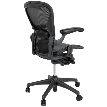 Herman Miller Aeron Mesh Office Chair Rear Tilt/Adjustable Arms (Black/Graphite) - Size B - Best Deal Office, TV, & Apple StoreLas_Vegas