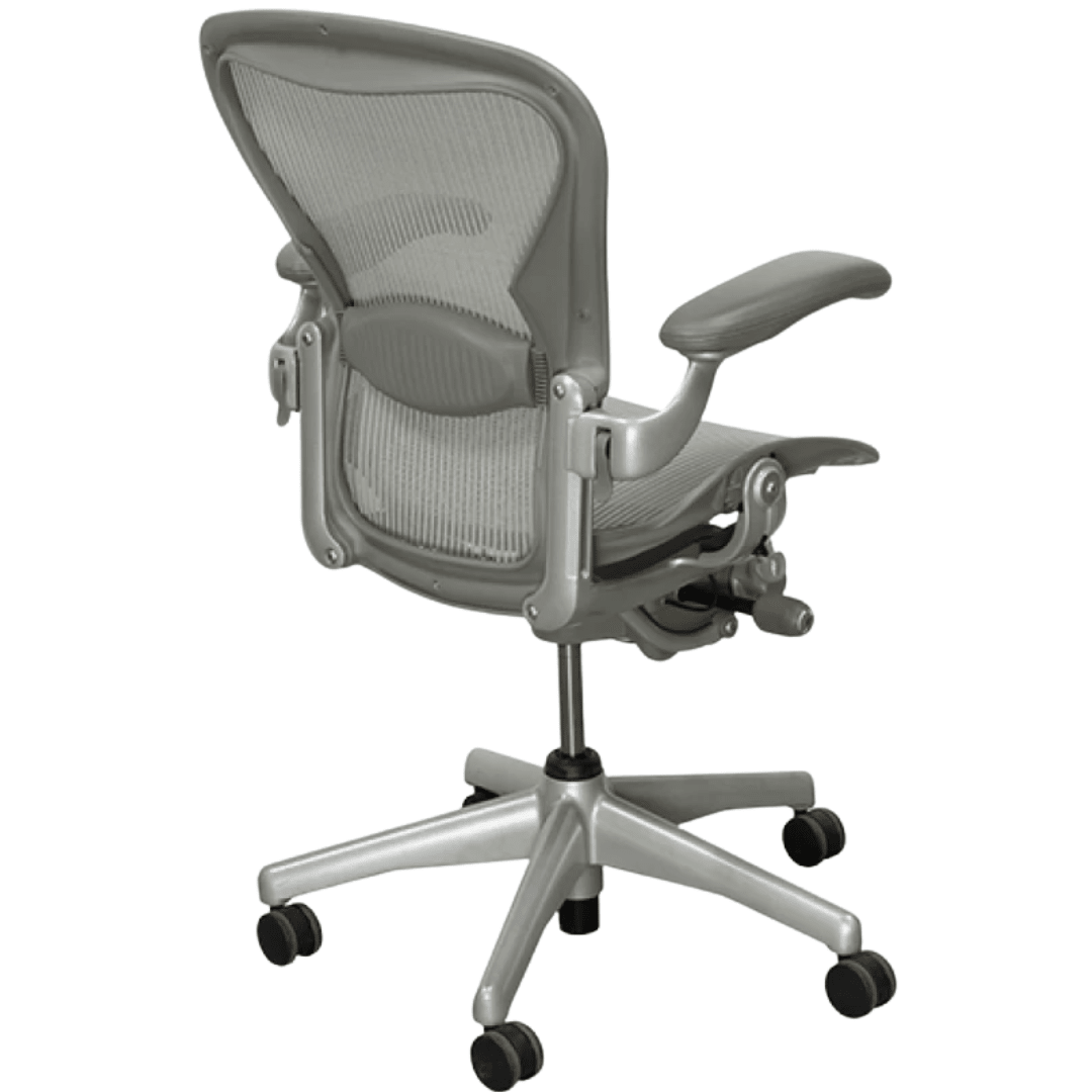 Herman Miller Aeron Office Chair Fully Adjustable (SIlver /Titanium Frame) - Size C - Best Deal Office, TV, & Apple StoreLas_Vegas