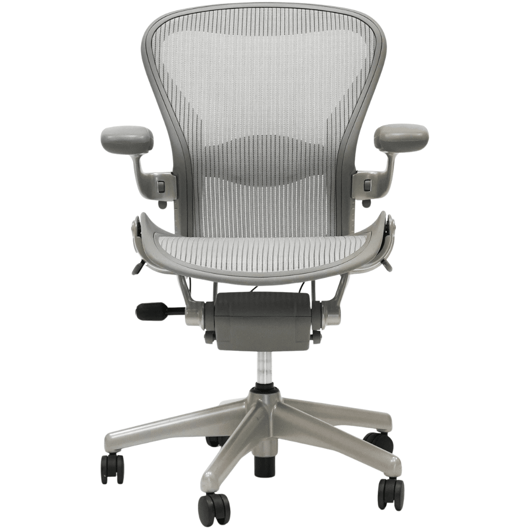 Herman Miller Aeron Office Chair Fully Adjustable (SIlver /Titanium Frame) - Size C - Best Deal Office, TV, & Apple StoreLas_Vegas