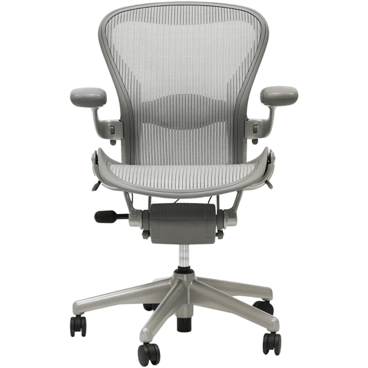 Herman Miller Aeron Office Chair Fully Adjustable (SIlver /Titanium Frame) - Size C - Best Deal Office, TV, & Apple StoreLas_Vegas