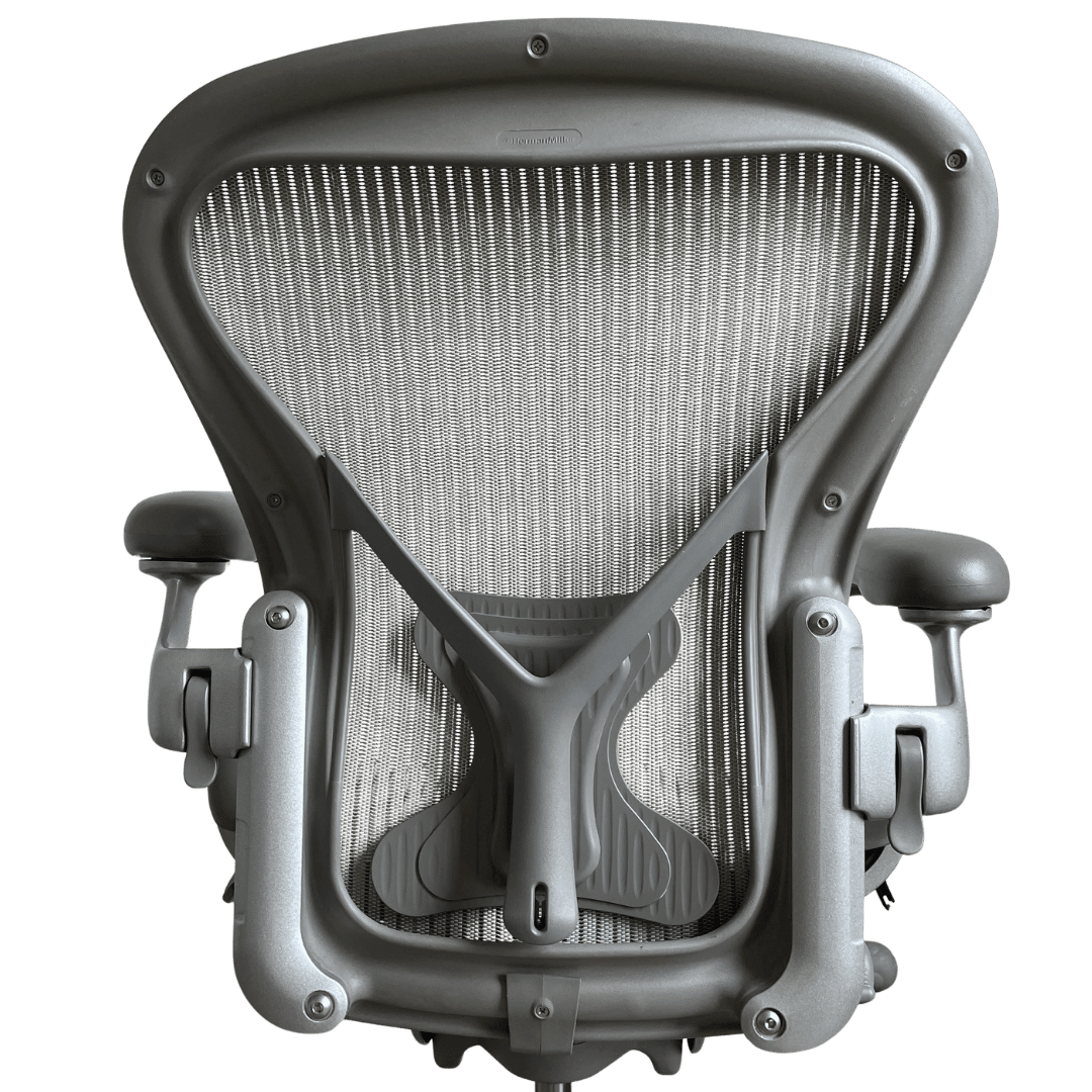 Herman Miller Aeron Office Chair Fully Adjustable with Posture - Fit (SIlver/ Titanium Frame) - Size B - Best Deal Office, TV, & Apple StoreLas_Vegas