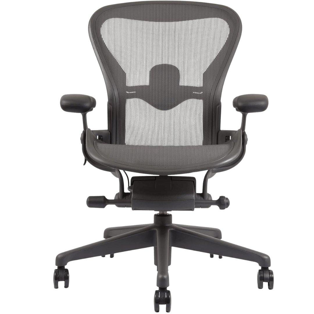 Herman Miller Aeron Remastered Semi Adjustable Office Chair (Graphite/Graphite) - Size B - Best Deal Office, TV, & Apple StoreLas_Vegas