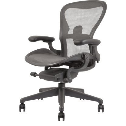 Herman Miller Aeron Remastered Semi Adjustable Office Chair (Graphite/Graphite) - Size B - Best Deal Office, TV, & Apple StoreLas_Vegas
