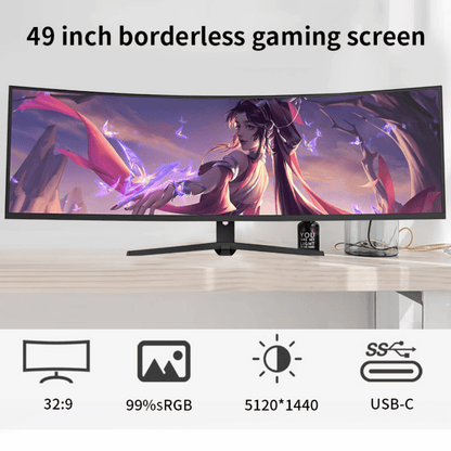Overwatch Halo Prime 49" 5K Ultra Wide Curved Gaming Monitor 5120x1440 240Hz (HP49 - 5K240CR - A1) - Best Deal Office, TV, & Apple StoreLas_Vegas