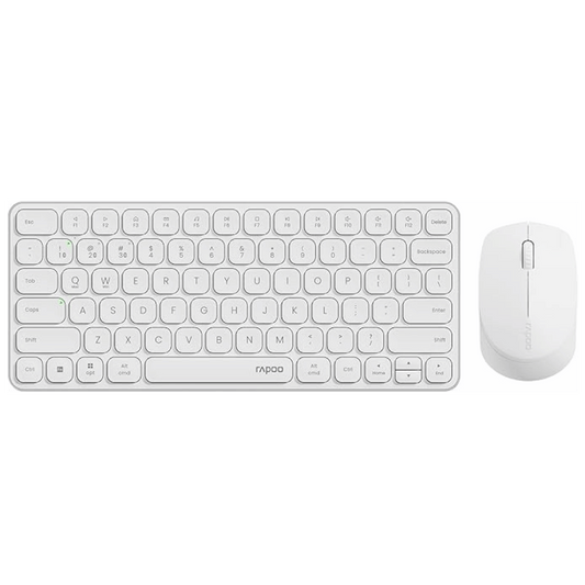 Rapoo Keyboard and Mouse Combo with Apple Keys Bluetooth and USB Node - White - (9010M) - Best Deal Office Furniture & Apple StoreLas_Vegas