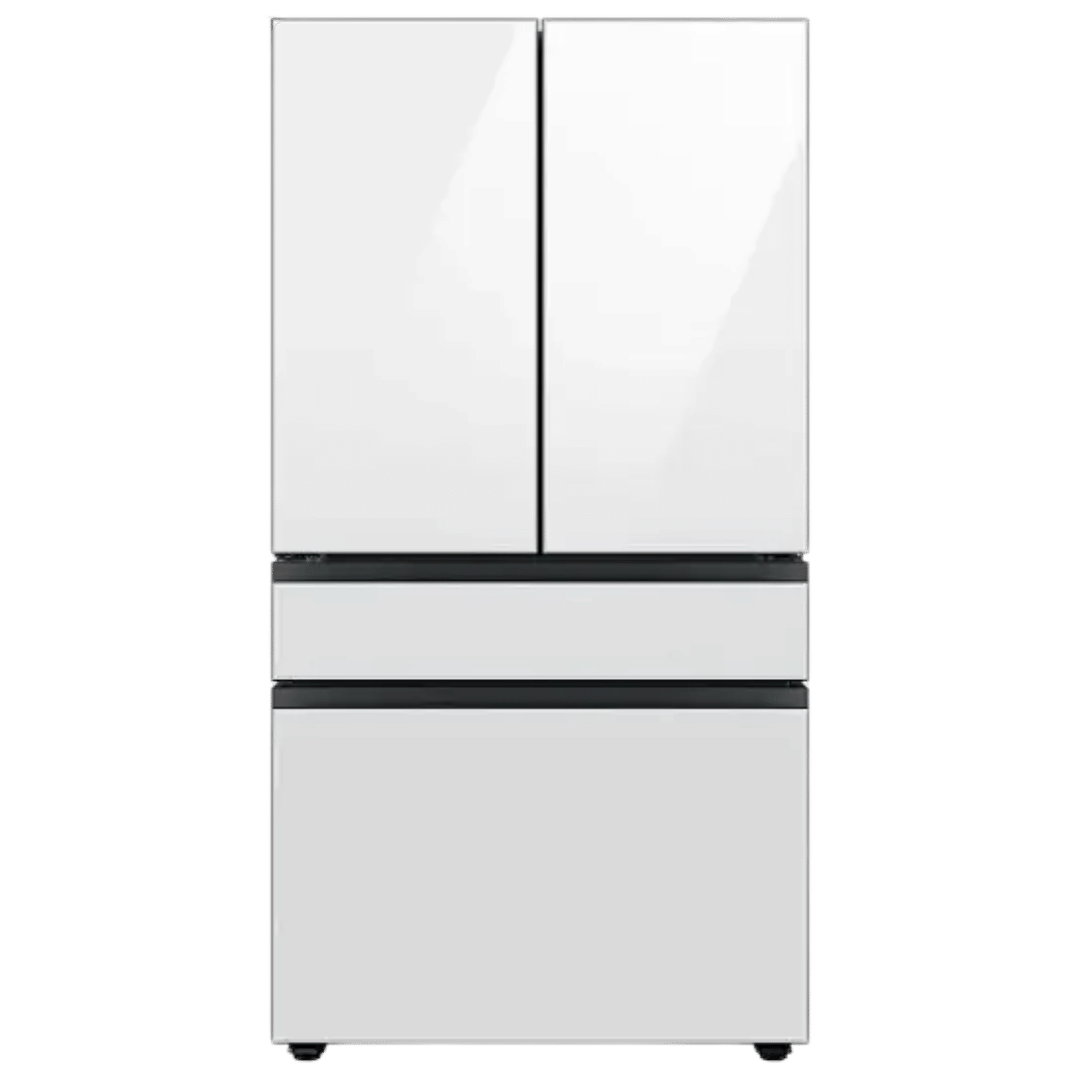 Samsung BESPOKE 29 cu. ft. 4 - Door French Door Smart Refrigerator with Beverage Center - White Glass (RF29BB860012) - Best Deal Office Furniture & Apple StoreLas_Vegas