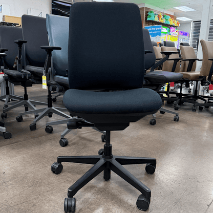 Steelcase Amia Ergonomic Office Chair ARMLESS (Black Cloth/Black Frame) - Best Deal Office, TV, & Apple StoreLas_Vegas