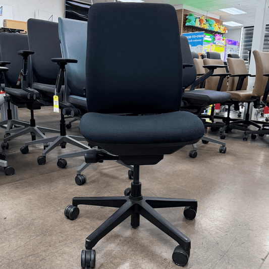 Steelcase Amia Ergonomic Office Chair ARMLESS (Black Cloth/Black Frame) - Best Deal Office, TV, & Apple StoreLas_Vegas