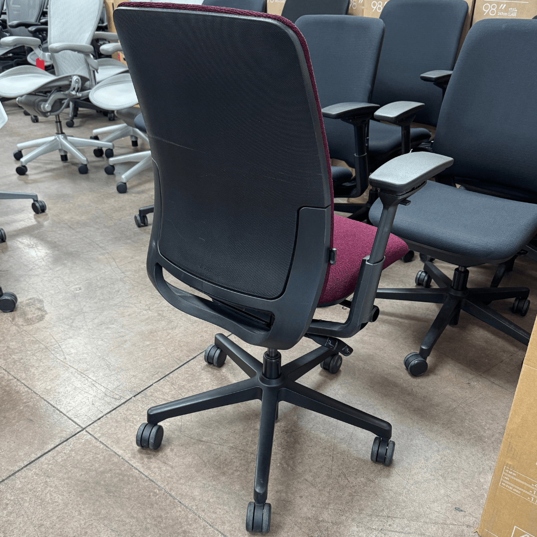 Steelcase Amia Ergonomic Office Chair (Purple Cloth/Black Frame) - Best Deal Office, TV, & Apple StoreLas_Vegas
