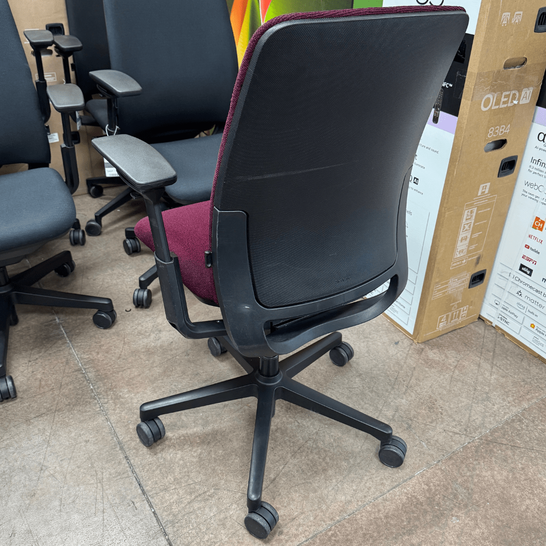 Steelcase Amia Ergonomic Office Chair (Purple Cloth/Black Frame) - Best Deal Office, TV, & Apple StoreLas_Vegas