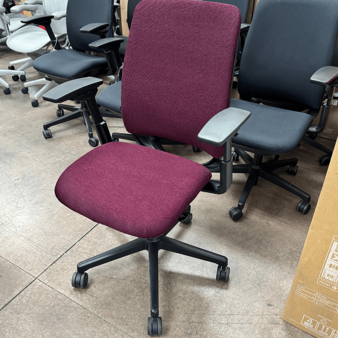 Steelcase Amia Ergonomic Office Chair (Purple Cloth/Black Frame) - Best Deal Office, TV, & Apple StoreLas_Vegas