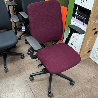 Steelcase Amia Ergonomic Office Chair (Purple Cloth/Black Frame) - Best Deal Office, TV, & Apple StoreLas_Vegas
