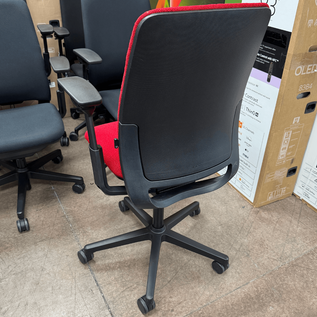 Steelcase Amia Ergonomic Office Chair (Red Cloth/Black Frame) - Best Deal Office, TV, & Apple StoreLas_Vegas