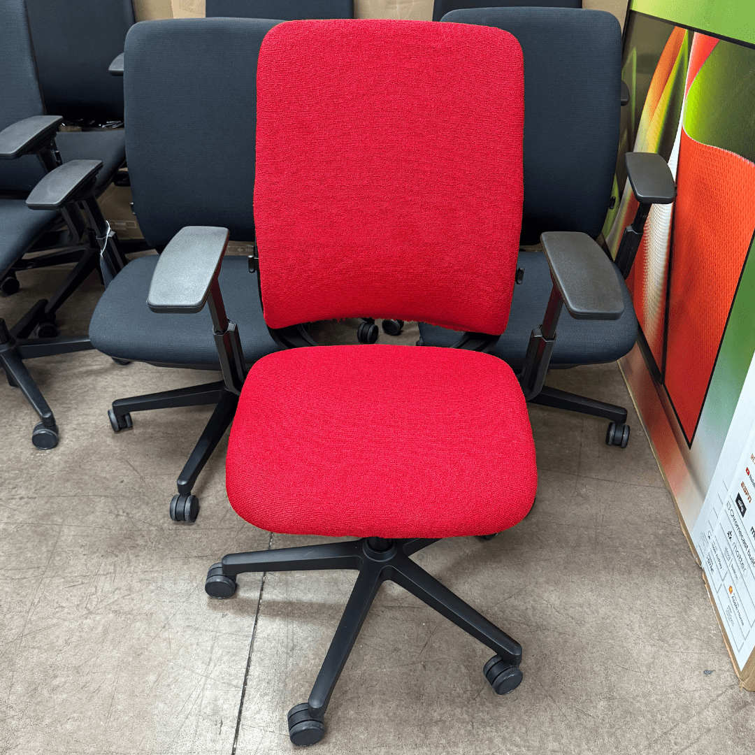 Steelcase Amia Ergonomic Office Chair (Red Cloth/Black Frame) - Best Deal Office, TV, & Apple StoreLas_Vegas