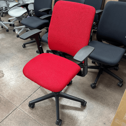Steelcase Amia Ergonomic Office Chair (Red Cloth/Black Frame) - Best Deal Office, TV, & Apple StoreLas_Vegas