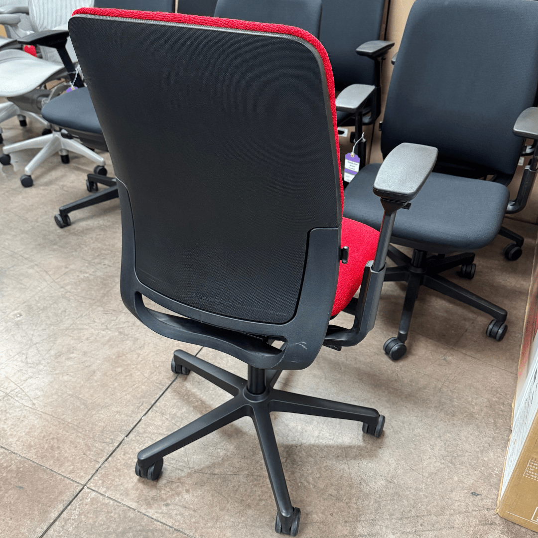 Steelcase Amia Ergonomic Office Chair (Red Cloth/Black Frame) - Best Deal Office, TV, & Apple StoreLas_Vegas