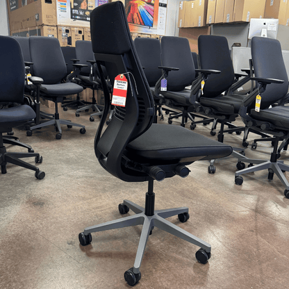 Steelcase Gesture Ergonomic Executive Office Chair with Adjustable Lumbar ARMLESS (Black Cloth/Black Frame) Excellent - Best Deal Office, TV, & Apple StoreLas_Vegas