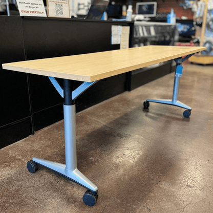 Steelcase Wooden Flip - Top Meeting Room Table on Wheels (72" x 24") - Best Deal Office Furniture & Apple StoreLas_Vegas