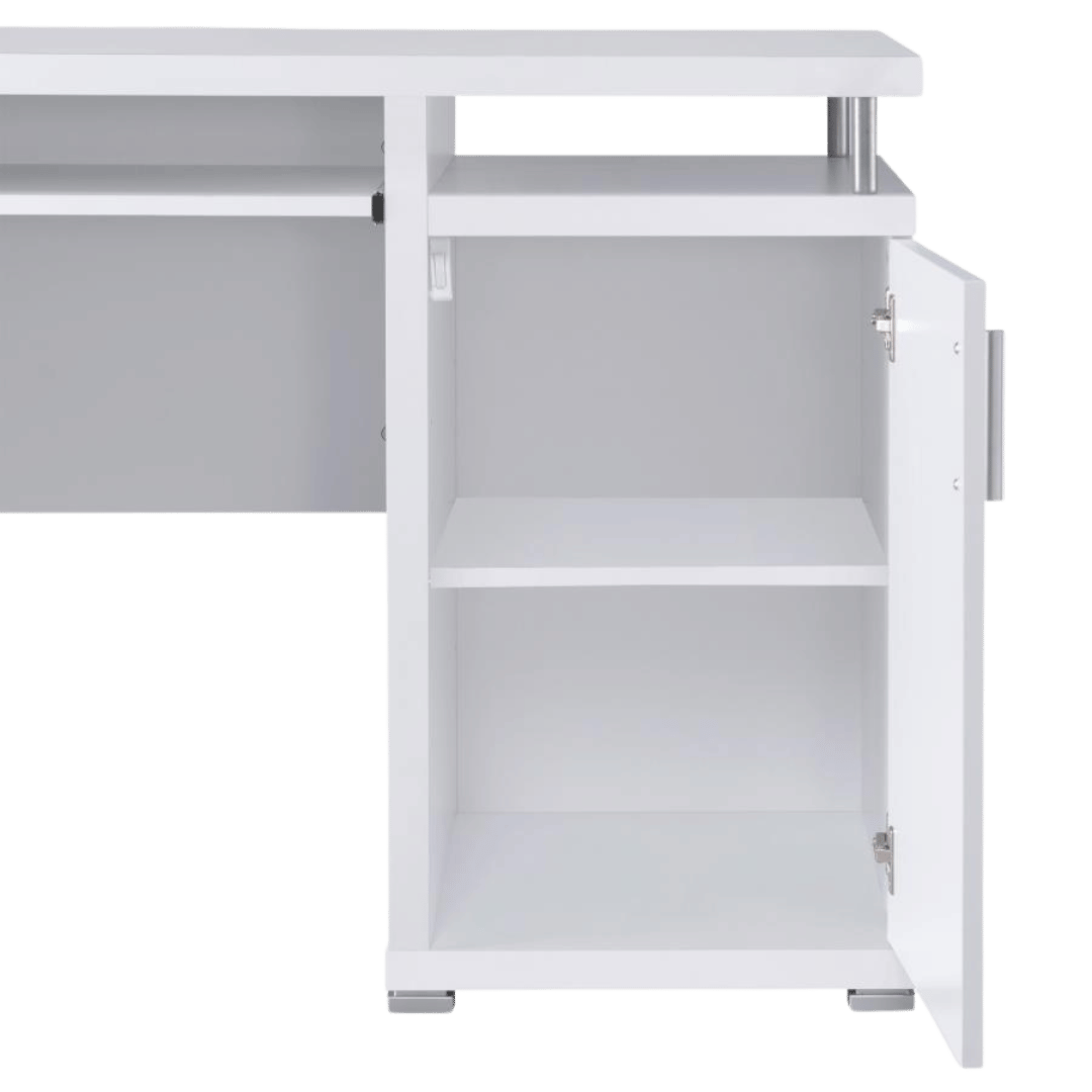Tracy 55 - inch 2 - drawer Office Computer Desk White - Best Deal Vegas Las_Vegas