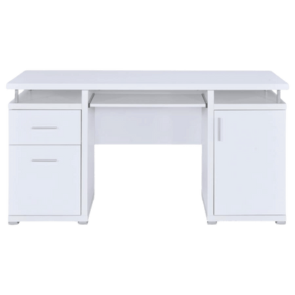 Tracy 55 - inch 2 - drawer Office Computer Desk White - Best Deal Vegas Las_Vegas