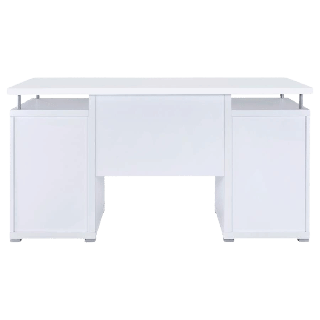 Tracy 55 - inch 2 - drawer Office Computer Desk White - Best Deal Vegas Las_Vegas