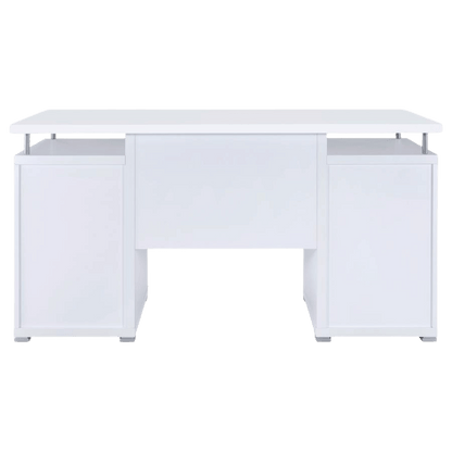 Tracy 55 - inch 2 - drawer Office Computer Desk White - Best Deal Vegas Las_Vegas