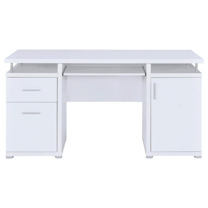 Tracy 55 - inch 2 - drawer Office Computer Desk White - Best Deal Vegas Las_Vegas