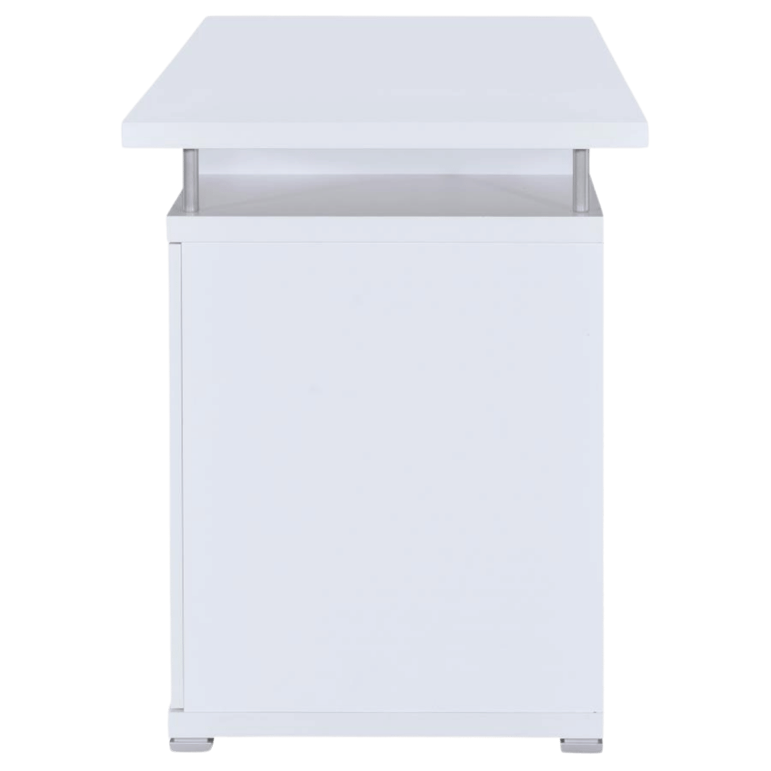 Tracy 55 - inch 2 - drawer Office Computer Desk White - Best Deal Vegas Las_Vegas