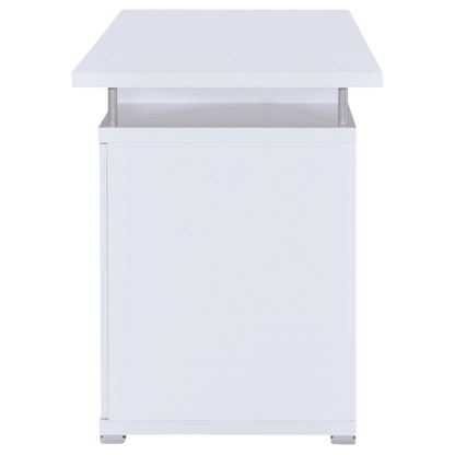 Tracy 55 - inch 2 - drawer Office Computer Desk White - Best Deal Vegas Las_Vegas
